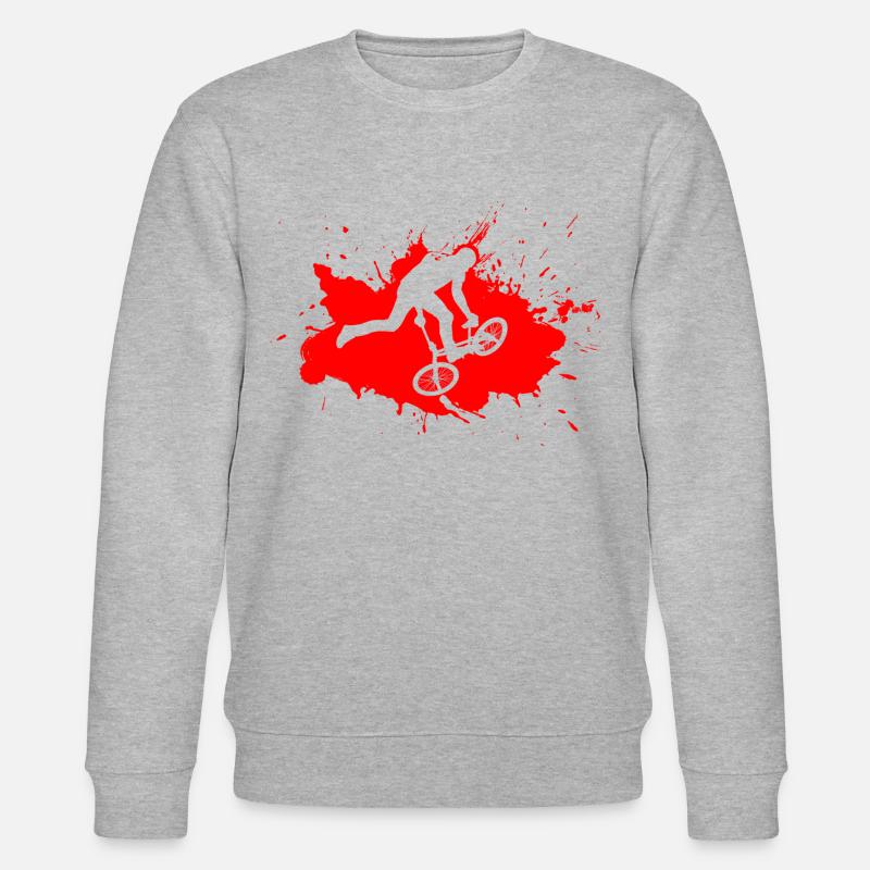 Bikedancer Red - Stanley/Stella CHANGER Unisex Organic Sweatshirt - heather grey