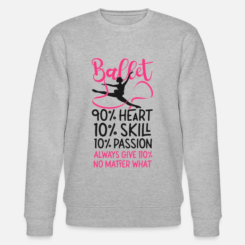 Ballet Danseuse Danse Ballerine - Sweat bio CHANGER Stanley/Stella Unisexe - gris chiné