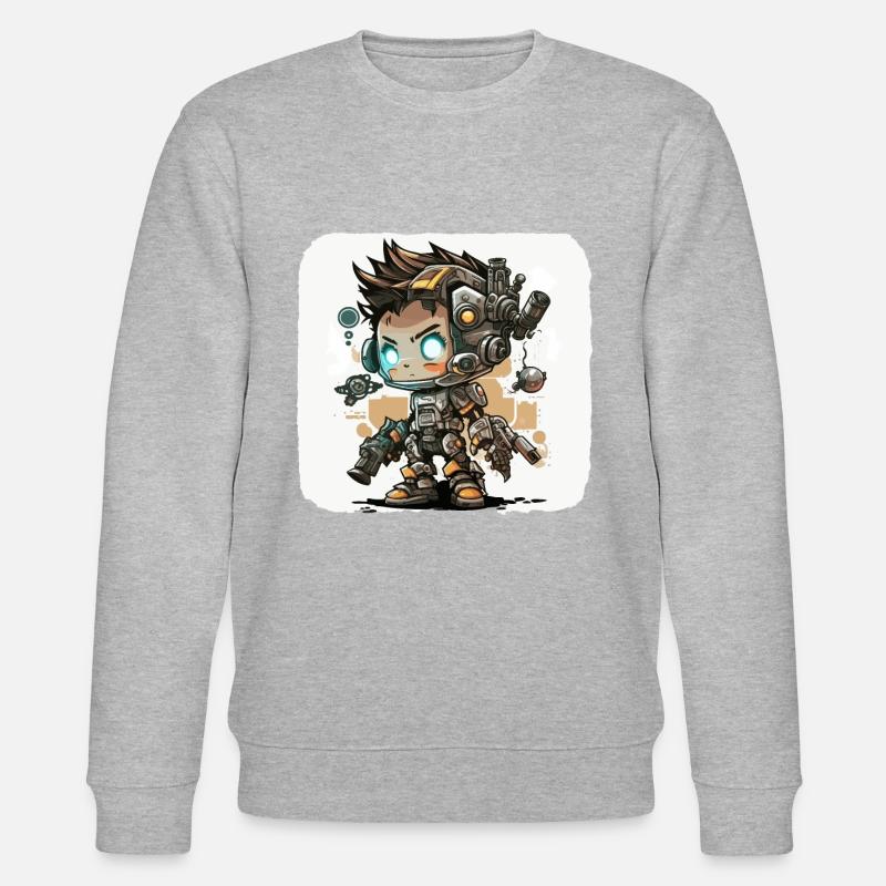 Transhumanismus - Stanley/Stella Unisex Bio-Sweatshirt CHANGER  - Grau meliert