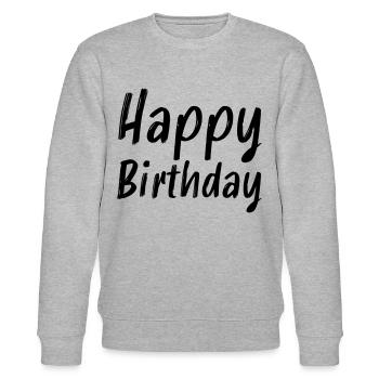 Joyeux anniversaire cadeau d’anniversaire - Sweat bio CHANGER Stanley/Stella Unisexe - gris chiné - Devant - Nik (191cm) & Marisol (170cm)