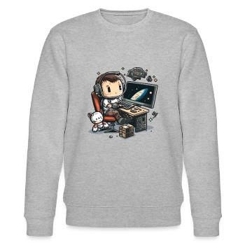 Cosmic Coding - Stanley/Stella CHANGER Unisex Organic Sweatshirt - heather grey - Front - Nik (191cm) & Marisol (170cm)