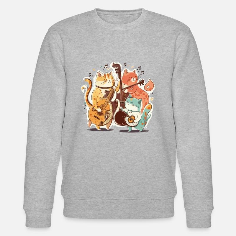 Bande féline - Sweat bio CHANGER Stanley/Stella Unisexe - gris chiné