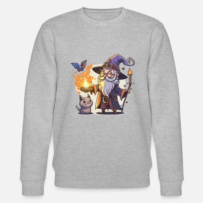 Zauberer und Vertrauter - Stanley/Stella Unisex Bio-Sweatshirt CHANGER  - Grau meliert