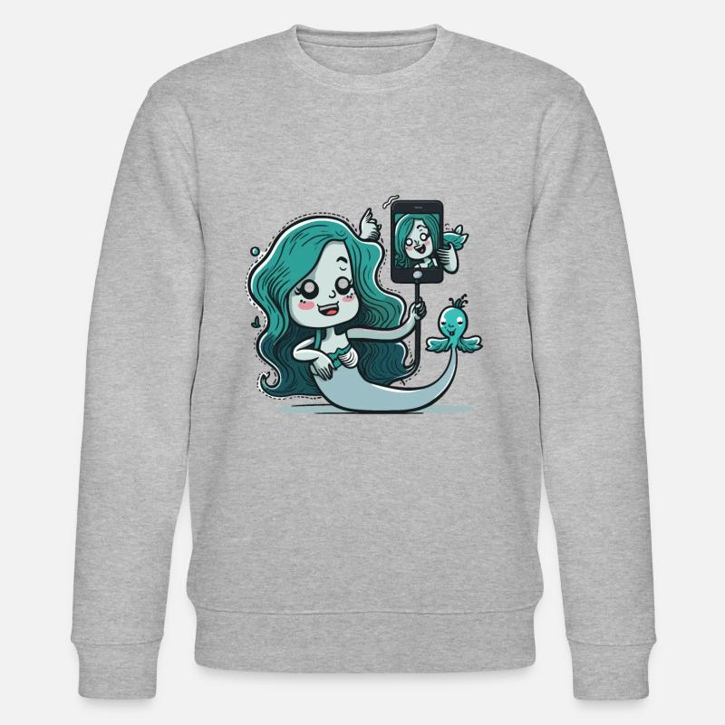 Sirène aimant les selfies - Sweat bio CHANGER Stanley/Stella Unisexe - gris chiné