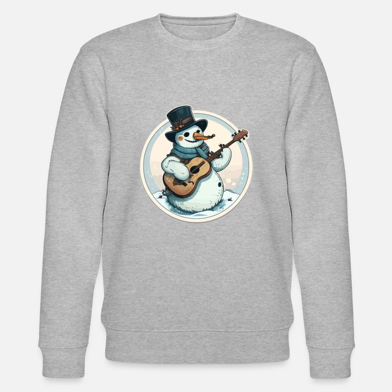 Lustige Schneemann-Marmeladen - Stanley/Stella Unisex Bio-Sweatshirt CHANGER  - Grau meliert