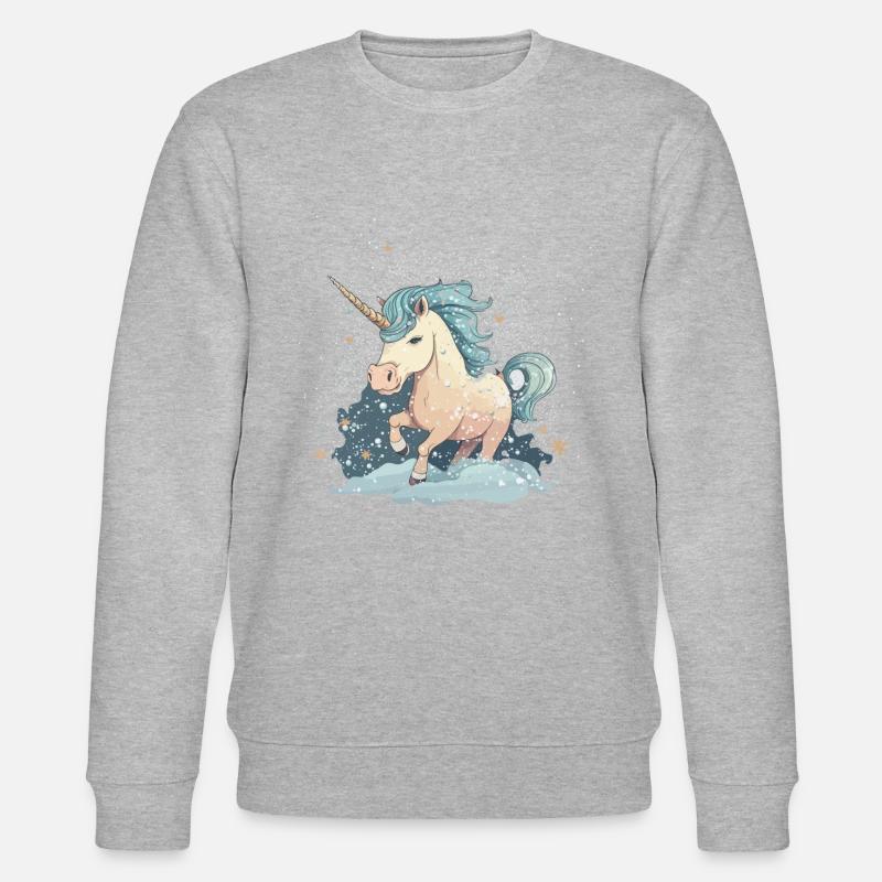 Licorne enneigée - Sweat bio CHANGER Stanley/Stella Unisexe - gris chiné