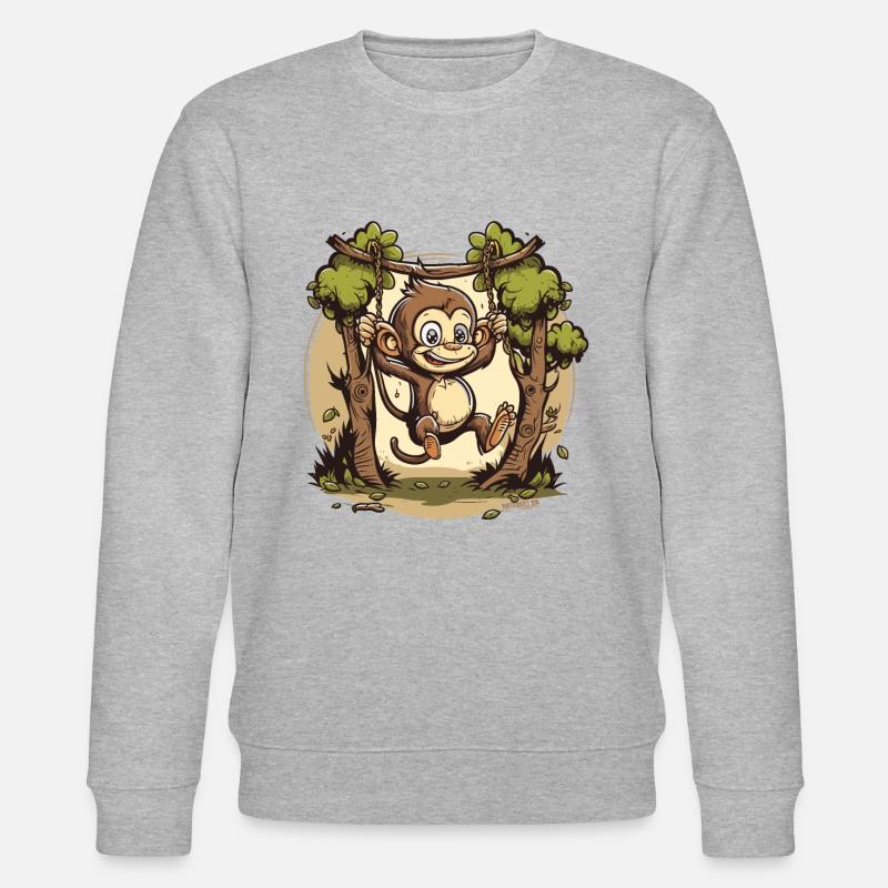 Singe oscillant - Sweat bio CHANGER Stanley/Stella Unisexe - gris chiné