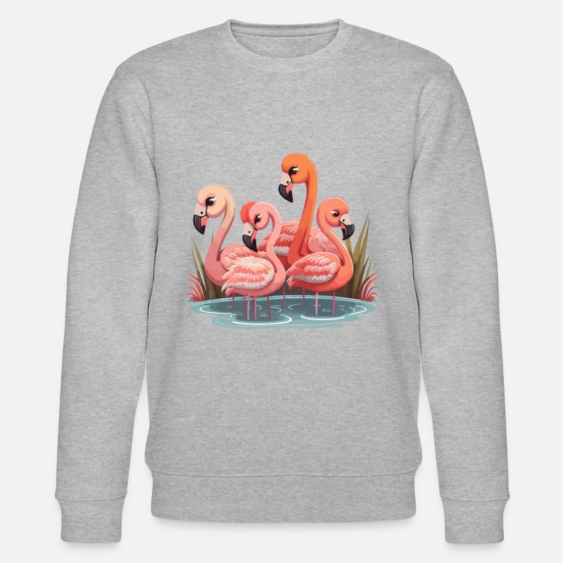 Flamingo-Flock - Stanley/Stella Unisex Bio-Sweatshirt CHANGER  - Grau meliert