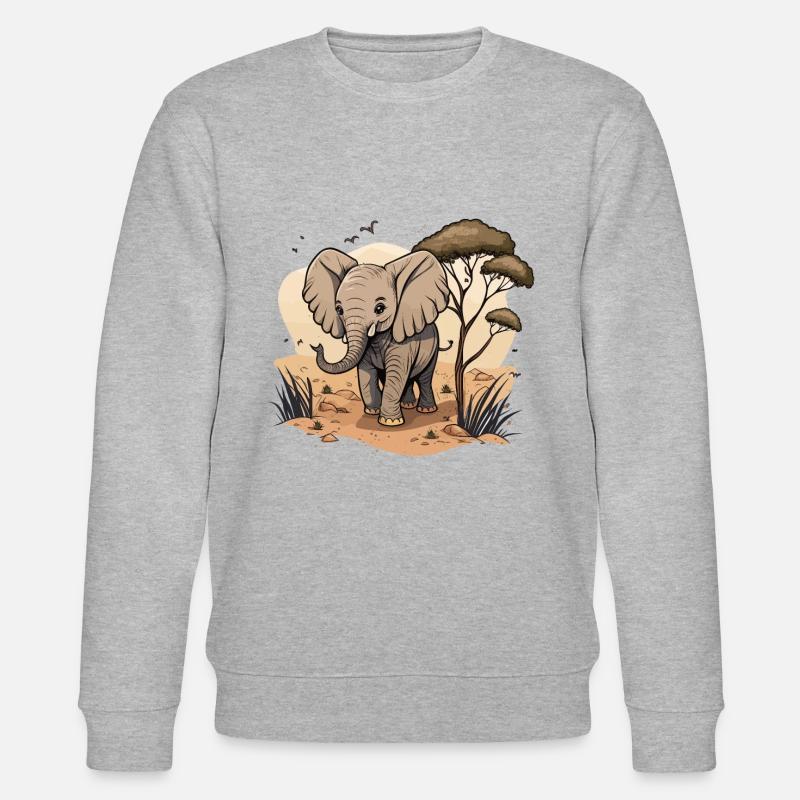 Géant de la savane - Sweat bio CHANGER Stanley/Stella Unisexe - gris chiné