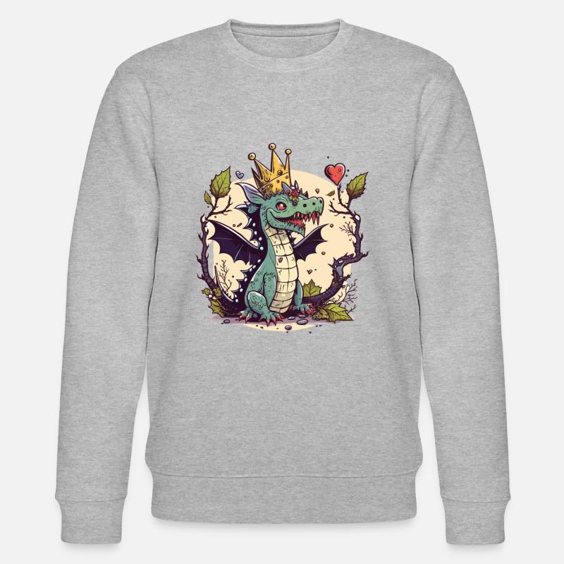 Dragon couronné - Sweat bio CHANGER Stanley/Stella Unisexe - gris chiné
