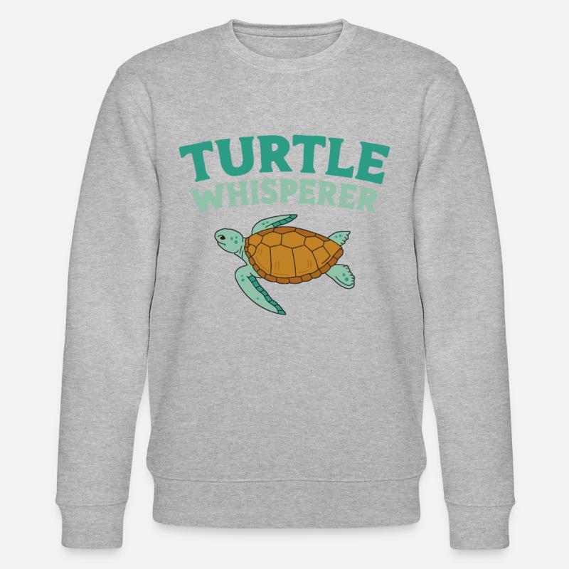 Sea Turtle Tortoise Turtle - Stanley/Stella Unisex Bio-Sweatshirt CHANGER  - Grau meliert