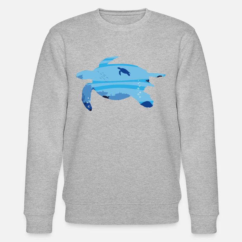 Tortue de mer - Sweat bio CHANGER Stanley/Stella Unisexe - gris chiné
