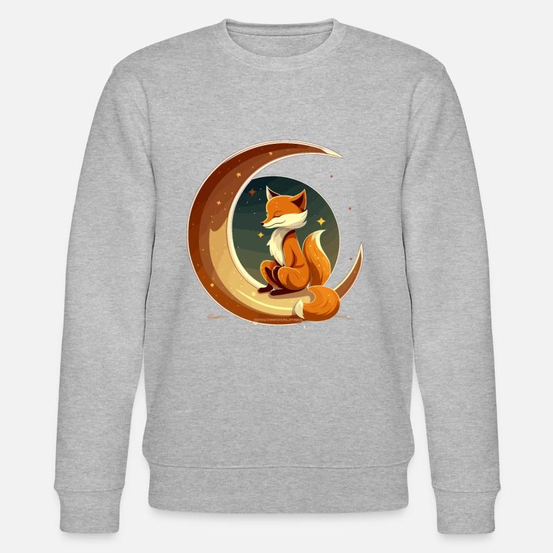 Moonlit Fox - Stanley/Stella CHANGER Unisex Organic Sweatshirt - heather grey