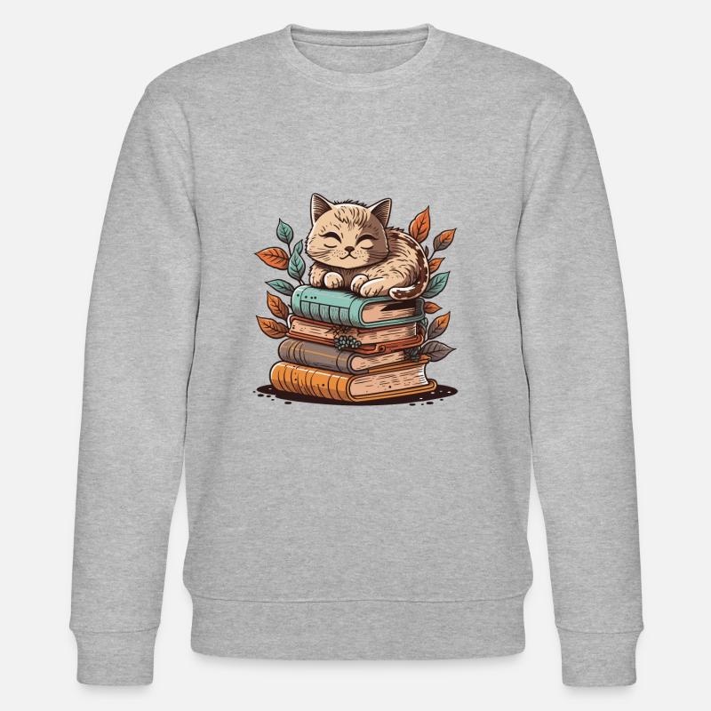Die buchstäbliche Katze - Stanley/Stella Unisex Bio-Sweatshirt CHANGER  - Grau meliert
