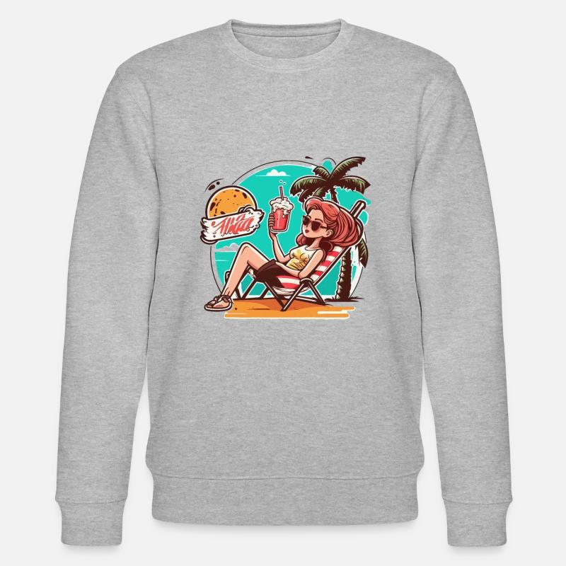 Insel-Vibes - Stanley/Stella Unisex Bio-Sweatshirt CHANGER  - Grau meliert