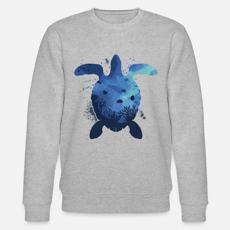 Tortue de mer - Sweat bio CHANGER Stanley/Stella Unisexe - gris chiné