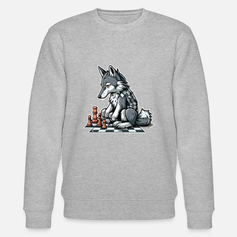 Wolfs-Stratege - Stanley/Stella Unisex Bio-Sweatshirt CHANGER  - Grau meliert