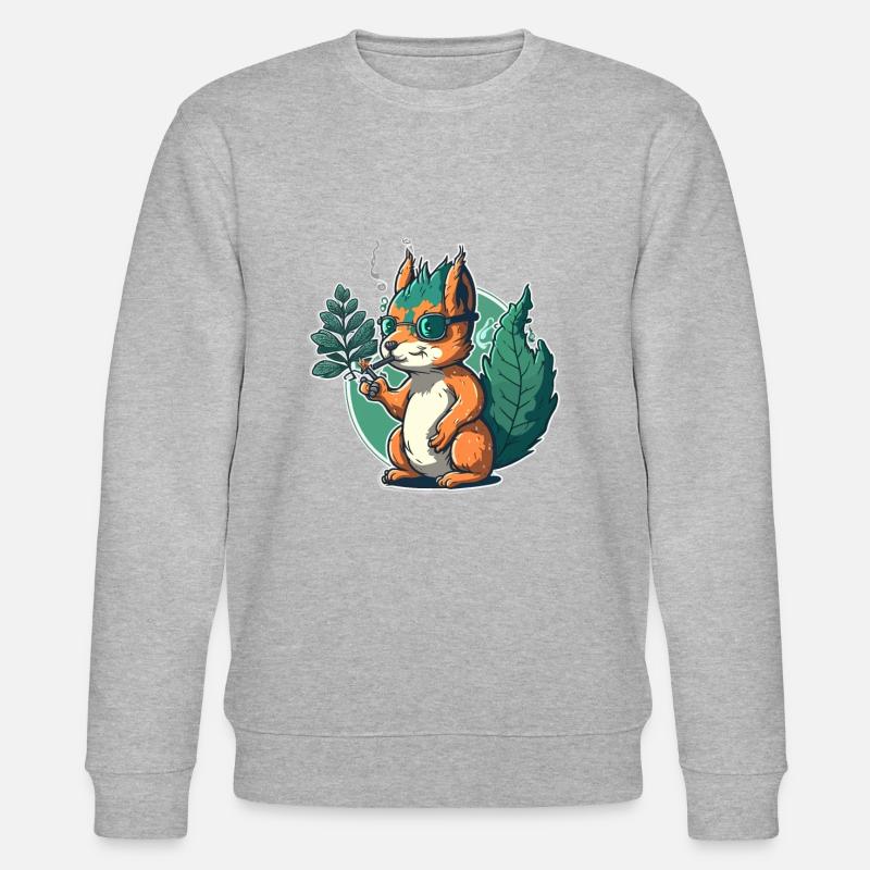 Kiffer-Eichhörnchen - Stanley/Stella Unisex Bio-Sweatshirt CHANGER  - Grau meliert