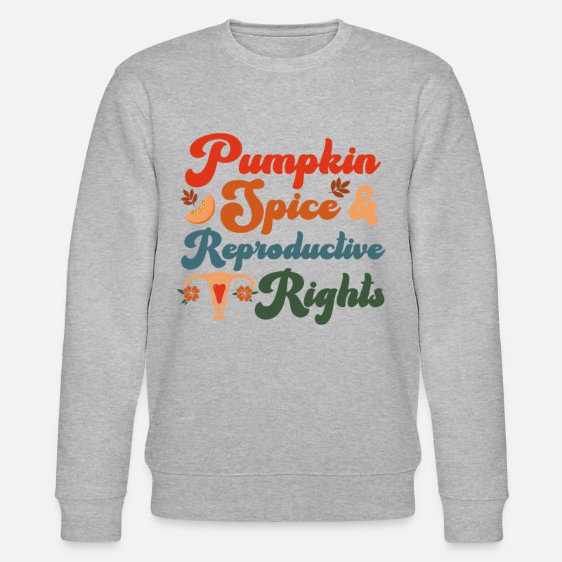 Feminist Fall Autumn Pumpkin Spice - Stanley/Stella Unisex Bio-Sweatshirt CHANGER - Grau meliert