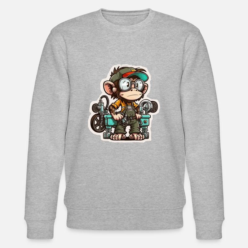 Primate déchirant - Sweat bio CHANGER Stanley/Stella Unisexe - gris chiné