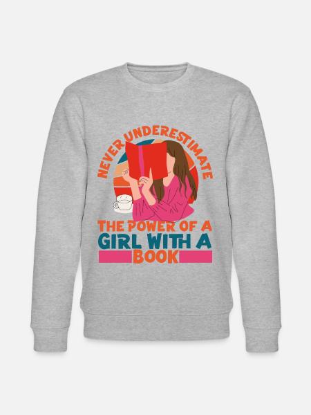 Feminist Never Underestimate The - Stanley/Stella CHANGER Unisex Organic Sweatshirt - heather grey