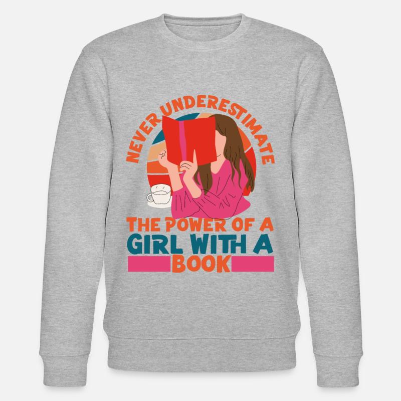 Feminist Never Underestimate The - Stanley/Stella Unisex Bio-Sweatshirt CHANGER  - Grau meliert