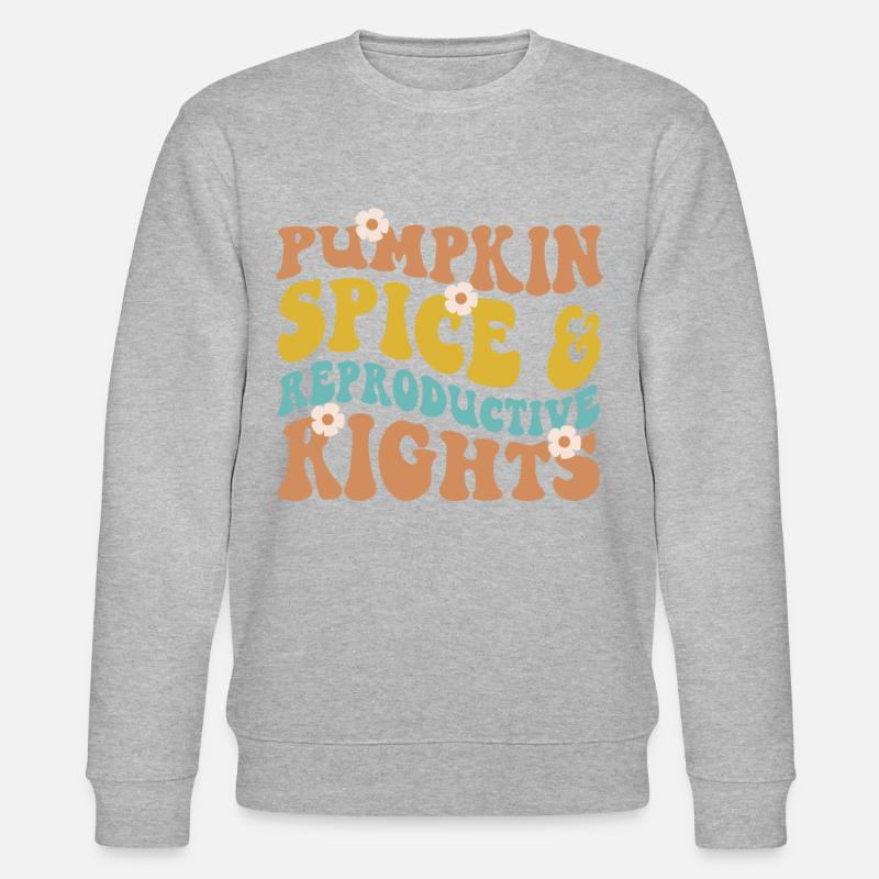 Feminist Pumpkin Spice & - Stanley/Stella Unisex Bio-Sweatshirt CHANGER  - Grau meliert