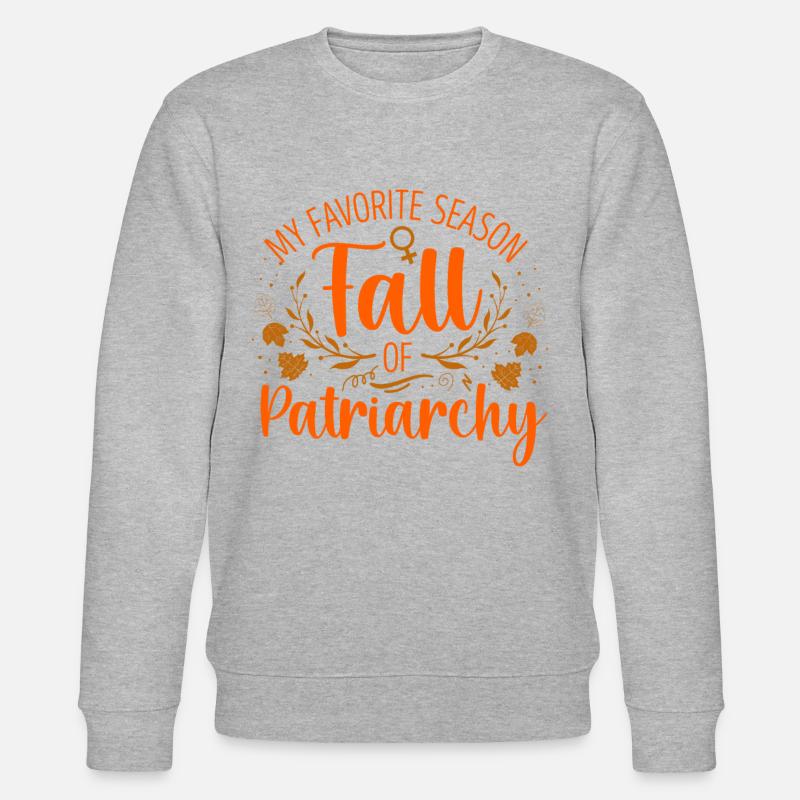 Féministe Ma saison préférée Automne - Sweat bio CHANGER Stanley/Stella Unisexe - gris chiné