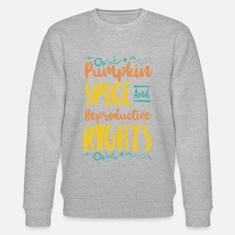 Feminist Pumpkin Spice & - Stanley/Stella Unisex Bio-Sweatshirt CHANGER  - Grau meliert