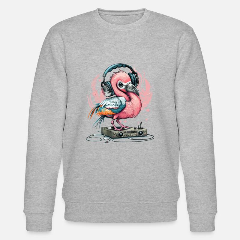 Flamingo-Beats - Stanley/Stella Unisex Bio-Sweatshirt CHANGER  - Grau meliert