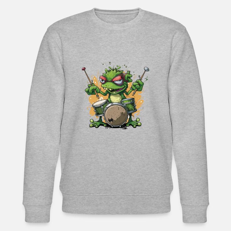 Frösche Rhythmen - Stanley/Stella Unisex Bio-Sweatshirt CHANGER  - Grau meliert