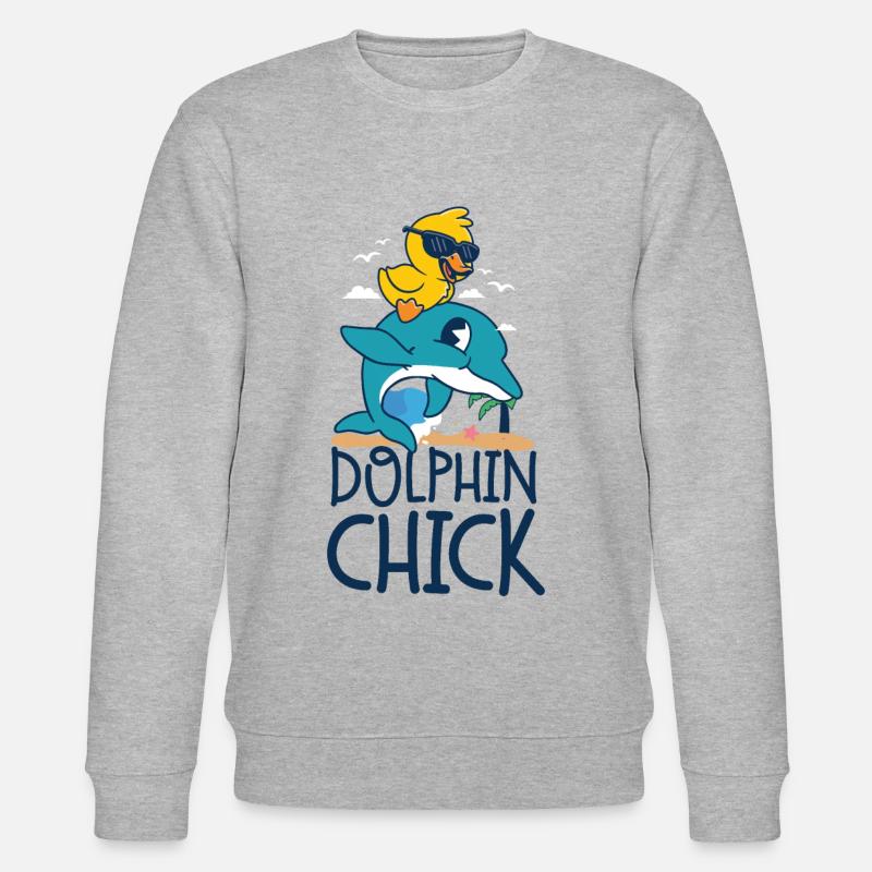 Dolphin Chicken Dolphin Chick - Stanley/Stella Unisex Bio-Sweatshirt CHANGER  - Grau meliert