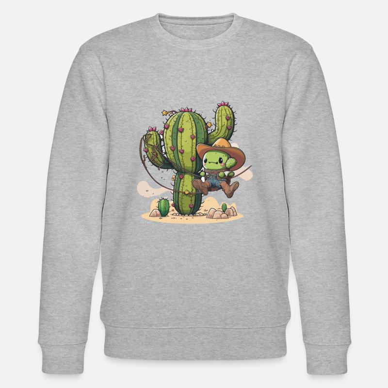 Kaktus-Rodeo - Stanley/Stella Unisex Bio-Sweatshirt CHANGER  - Grau meliert