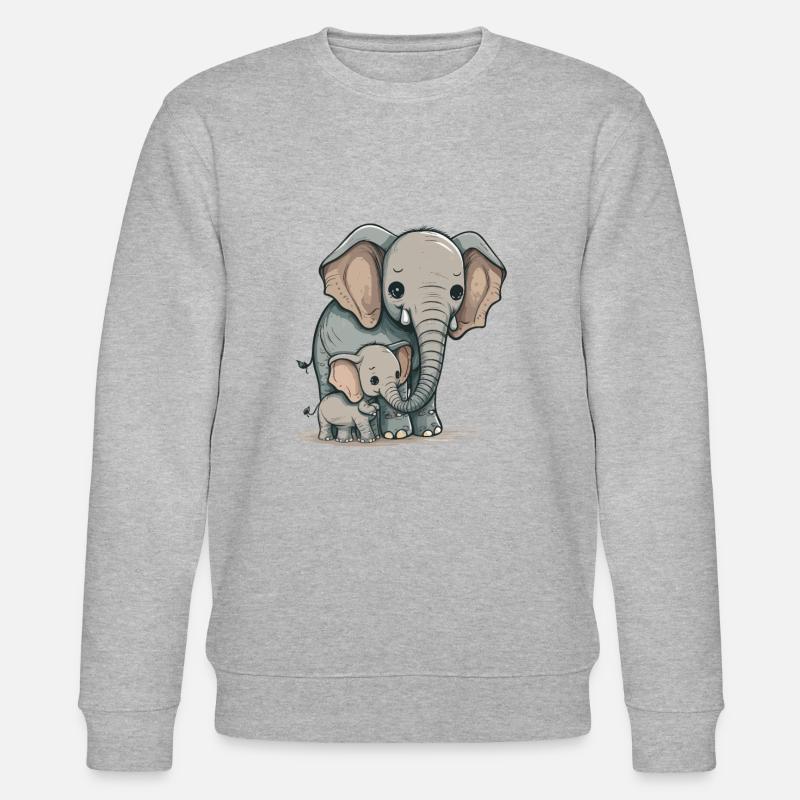 Le plus petit éléphant - Sweat bio CHANGER Stanley/Stella Unisexe - gris chiné