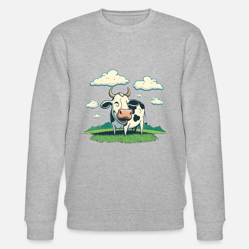 Zufriedene Kuh - Stanley/Stella Unisex Bio-Sweatshirt CHANGER - Grau meliert