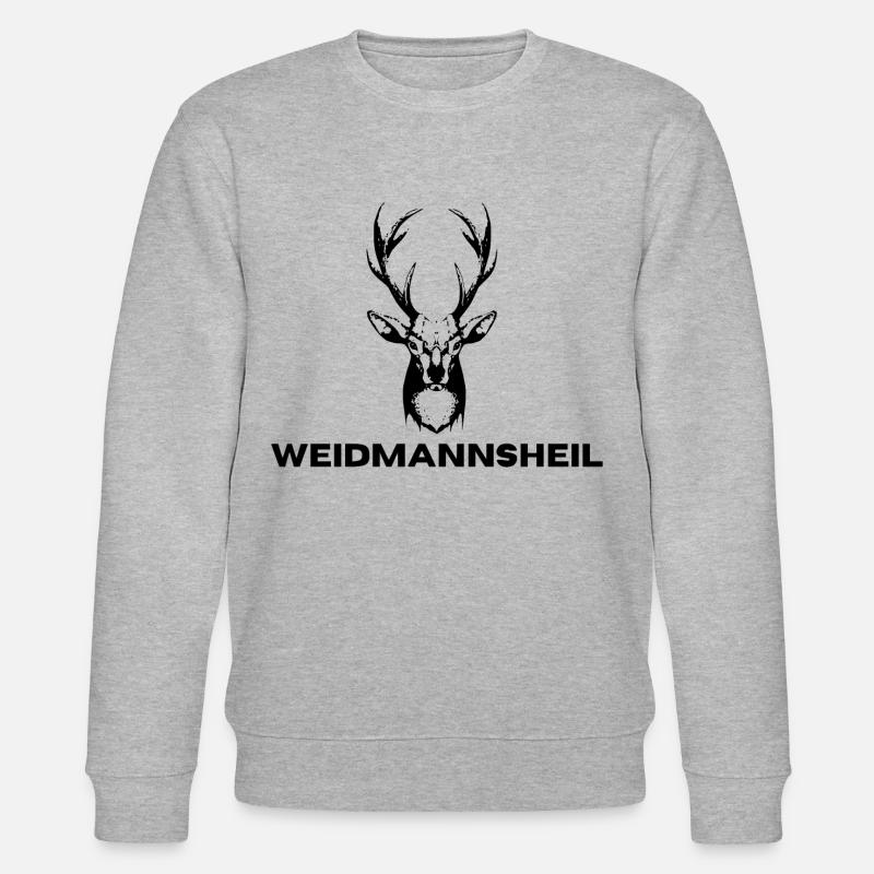 Weidmannsheil Jagd Jäger - Stanley/Stella Unisex Bio-Sweatshirt CHANGER  - Grau meliert