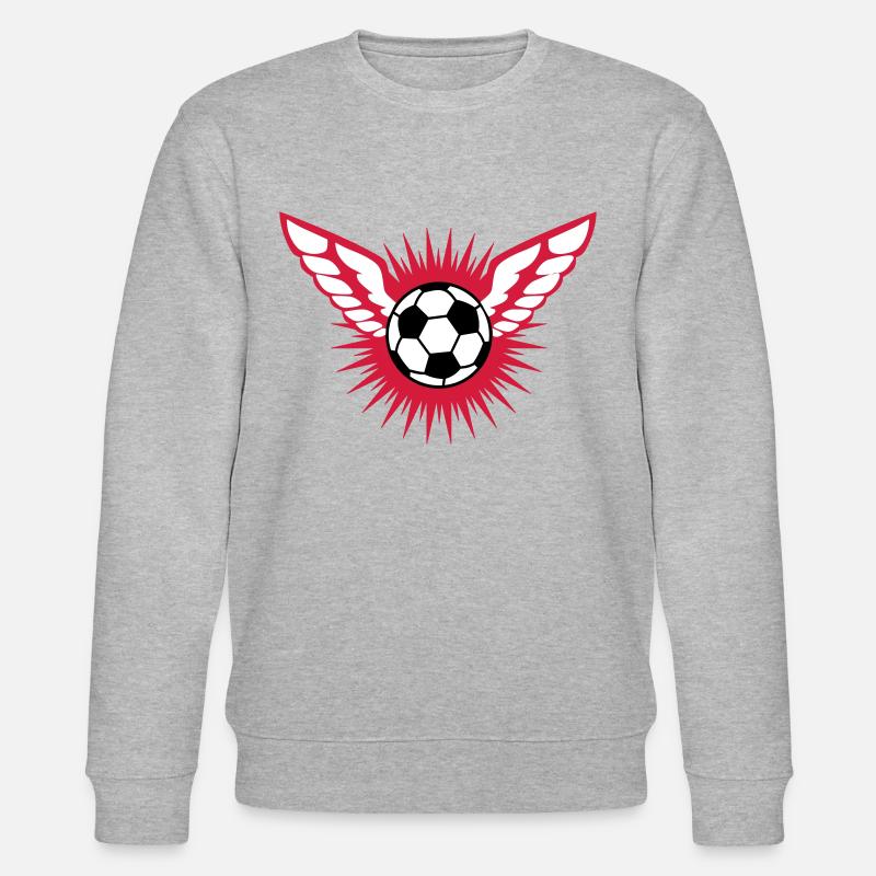 FUSSBALL beflügelt - Stanley/Stella Unisex Bio-Sweatshirt CHANGER  - Grau meliert