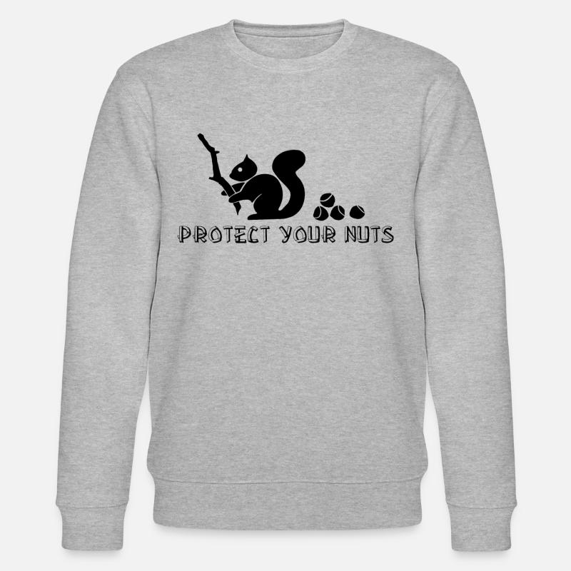Protect your nuts - Stanley/Stella Unisex Bio-Sweatshirt CHANGER  - Grau meliert