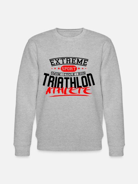 Trithatlon Swim Cycle Run - Stanley/Stella CHANGER Unisex Organic Sweatshirt - heather grey