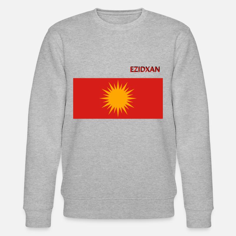 Drapeau ezidxan drapeau ezidi - Sweat bio CHANGER Stanley/Stella Unisexe - gris chiné