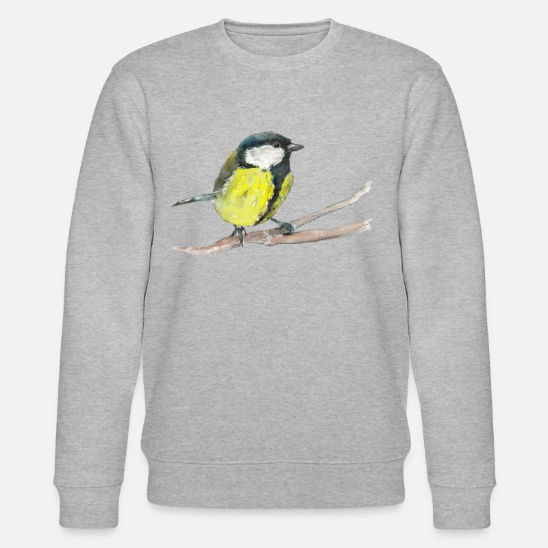 Kohlmeise - Stanley/Stella Unisex Bio-Sweatshirt CHANGER  - Grau meliert