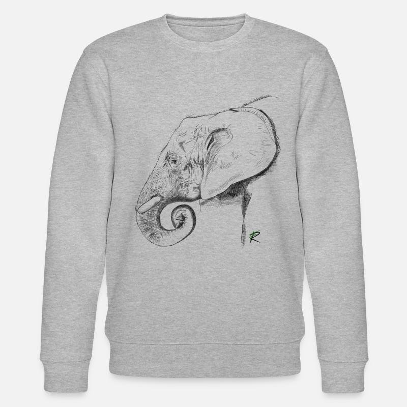 éléphant - Sweat bio CHANGER Stanley/Stella Unisexe - gris chiné