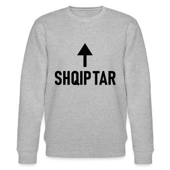 Shqiptar Albania Albanian - Stanley/Stella CHANGER Unisex Organic Sweatshirt - heather grey - Front - Nik (191cm) & Marisol (170cm)