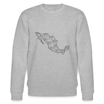 MEXIKO - Stanley/Stella Unisex Bio-Sweatshirt CHANGER  - Grau meliert - Vorne - Nik (191cm) & Marisol (170cm)