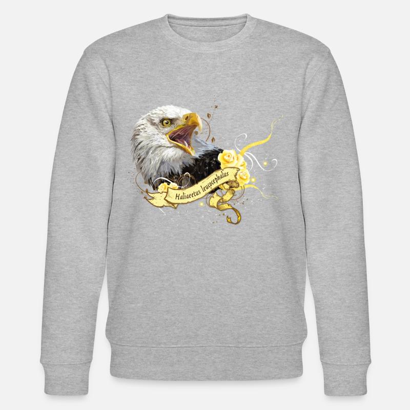 Bald eagle - Stanley/Stella CHANGER Unisex Organic Sweatshirt - heather grey