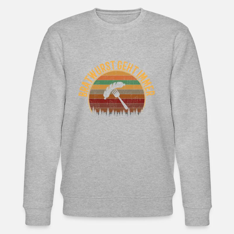 Bratwurst Geht Immer - Stanley/Stella Unisex Bio-Sweatshirt CHANGER - Grau meliert