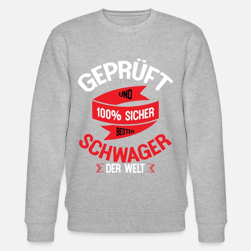 Schwager Geschenk - Stanley/Stella Unisex Bio-Sweatshirt CHANGER  - Grau meliert