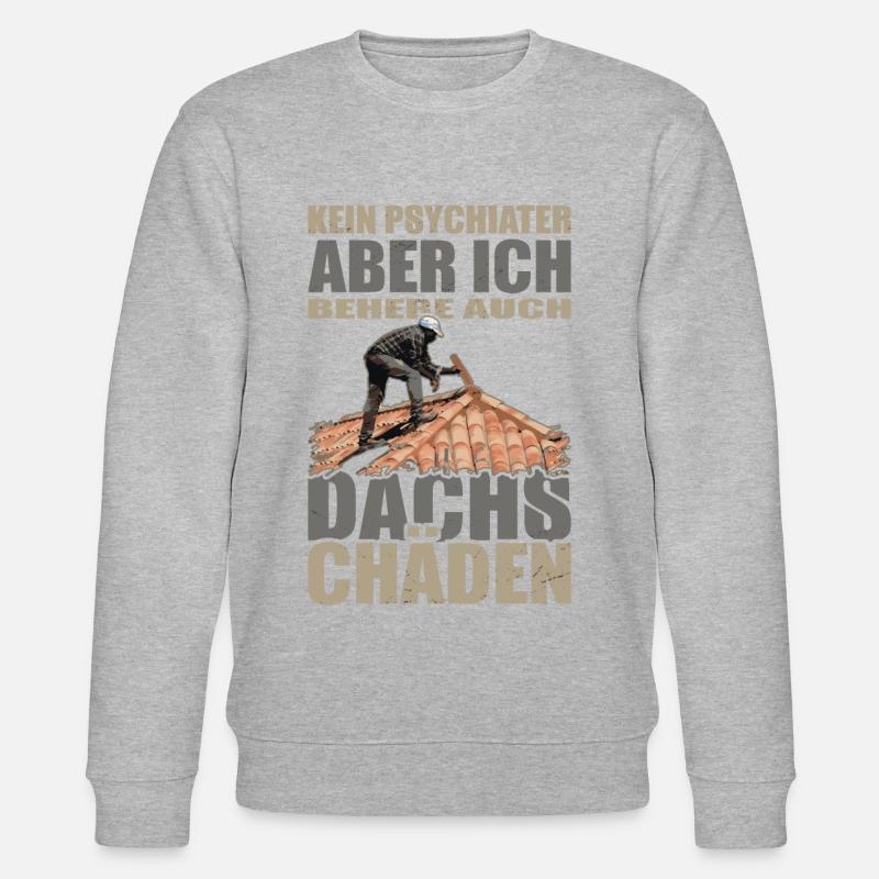 Dachdecker Geschenk - Stanley/Stella Unisex Bio-Sweatshirt CHANGER - Grau meliert