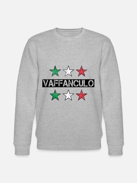 Vaffanculo italiensk ordsprog - gave til Italien - Stanley/Stella økologisk unisex-sweatshirt CHANGER  - grå meleret