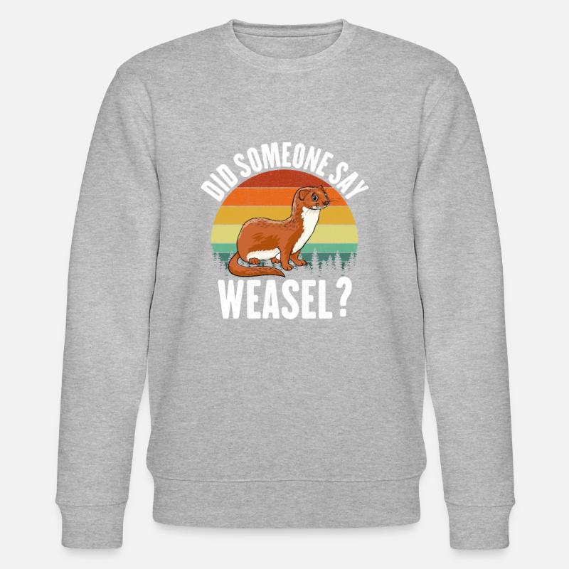 weasel whisperer, weasel - Stanley/Stella CHANGER Unisex Organic Sweatshirt - heather grey